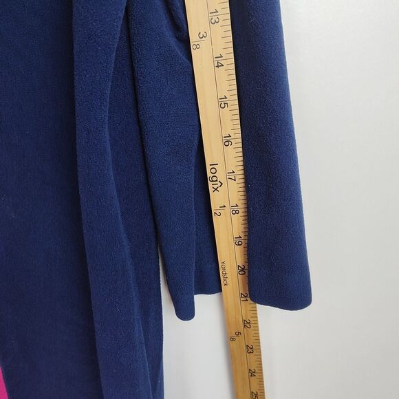 Vintage JC Penney Robes 1/2-Zip Robe Women's 16 Blue/Pink/White Soft 3/4-Sleeve - Picture 6 of 9